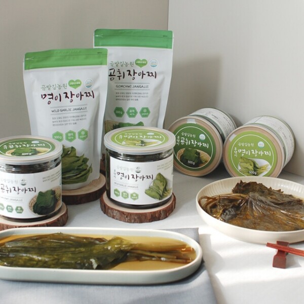 강원더몰,[라이브특가][HACCP인증]봉남이 명이(500g)+ 곰취(500g)장아찌 set[곰밭길농원]