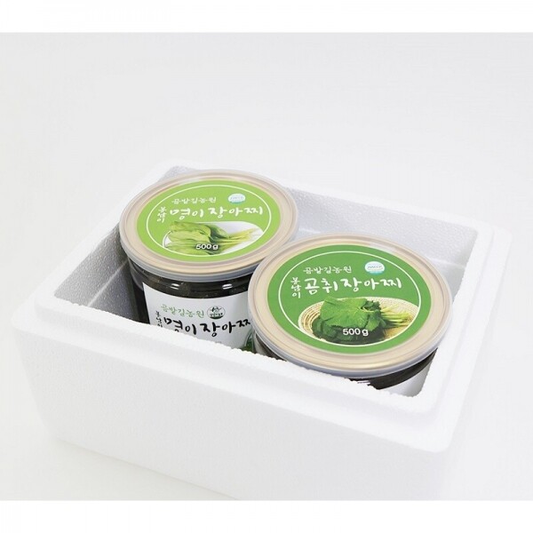 강원더몰,[라이브특가][HACCP인증]봉남이 명이(500g)+ 곰취(500g)장아찌 set[곰밭길농원]